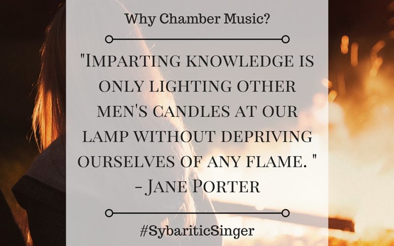 Why Chamber Music? | The Sybaritic Singer